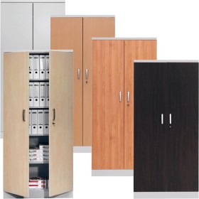 Wolfstahl Büro Stahlschrank - Aktenschrank Lichtgrau abschliessbar 92x42x195cm, aufgebaut