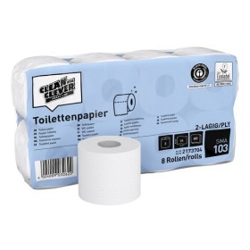 CLEAN and CLEVER Toilettenpapier Kleinrollen SMA 103 48 Rollen (6 x 8)
