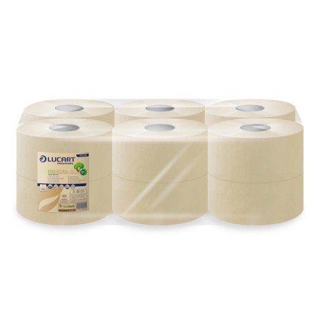 Lucart EcoNatural 180 Toilettenpapier Mini Jumbo 12 Rollen