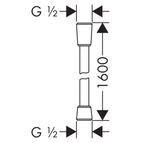Flessibile doccia hansgrohe Isiflex 160 cm