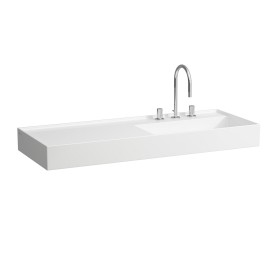 LAUFEN Kartell Waschtisch 120 x 46 cm, mit Ablage links, mit 1 Hahnloch