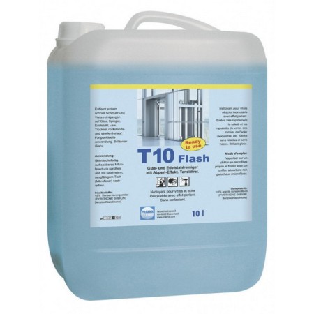 T10 Glas- und Edelstahlreiniger 1 Bidon
