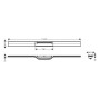 hansgrohe RainDrain Flex Fertigset Duschrinne 100 cm, kürzbar