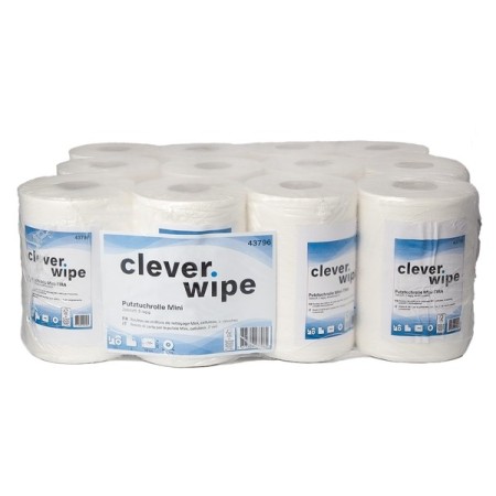 Papierwischtücher Mini Clever Wipe 12 Rollen