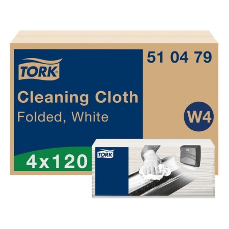 Tork Premium Reinigungstücher 510 – Einzeltücher Top Pack – W4 System 480 Blatt (4 x 120)