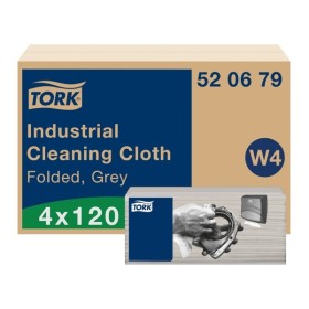 Tork Premium Industrie-Reinigungstücher 520 – Einzeltücher Top Pack – W4 System 480 Blatt (4 x 120)