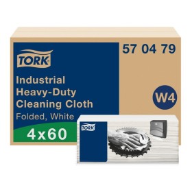 Tork Premium extra starke Industrie-Reinigungstücher 570 – Einzeltücher Top Pack – W4 System 240 Blatt (4 x 60)