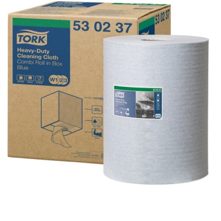 Tork Premium extra starke Reinigungstücher 530 - Kombirolle im Karton - W1 / W2 / W3 System 1 Rolle