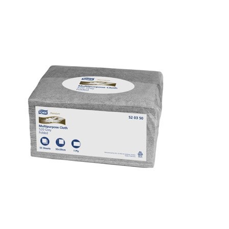 Tork Premium Industrie-Reinigungstücher 520 - Einzeltücher – W8 System 440 Blatt (8 x 55)