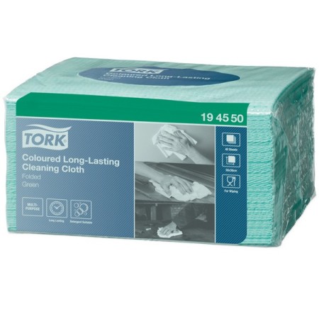 Tork Premium langlebige farbige Reinigungstücher - Einzeltücher – W8 System 320 Blatt (8 x 40)
