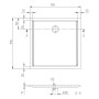 Villeroy & Boch Taro quadratische Duschwanne 90 x 90 x 2,5 cm