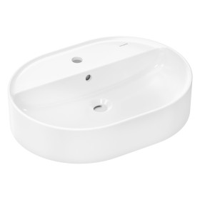 Lavabo da appoggio hansgrohe Xuniva U 60 x 45 cm, con 1 foro per rubinetto e troppopieno
