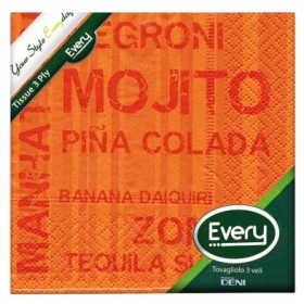 Servietten Zellstoff "Mojito" Deni Every 320 Stück (16 x 20)