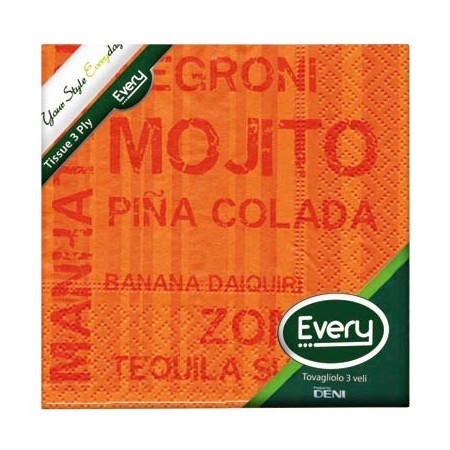 Servietten Zellstoff "Mojito" Deni Every 320 Stück (16 x 20)