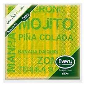 Servietten Zellstoff "Mojito" Deni Every 320 Stück (16 x 20)