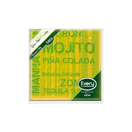 Servietten Zellstoff "Mojito" Deni Every 320 Stück (16 x 20)