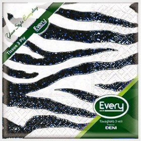 Servietten Zellstoff "Zebra" Deni Every 320 Stück (16 x 20)