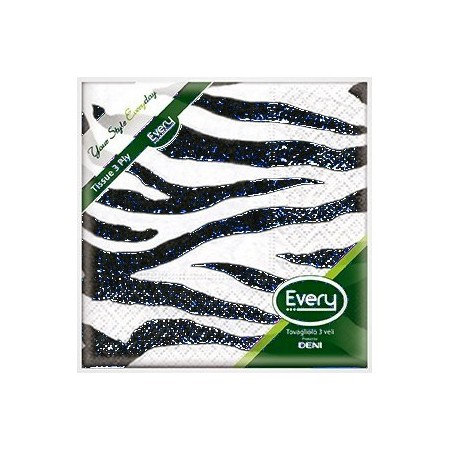 Servietten Zellstoff "Zebra" Deni Every 320 Stück (16 x 20)