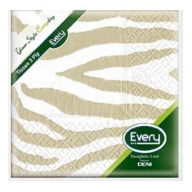 Servietten Zellstoff "Zebra" Deni Every 320 Stück (16 x 20)