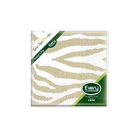 Servietten Zellstoff "Zebra" Deni Every 320 Stück (16 x 20)