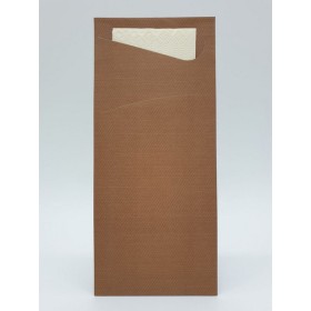 Zelltuch "Sacchetto" Serviettentaschen Kaffe 500 Stück (5 x 100)