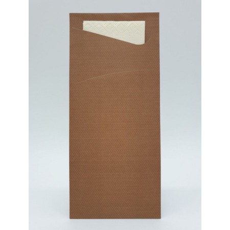 Zelltuch "Sacchetto" Serviettentaschen Kaffe 500 Stück (5 x 100)