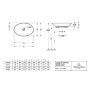 Villeroy & Boch Loop & Friends Aufsatzwaschtisch oval 62 x 42 cm ohne Überlauf
