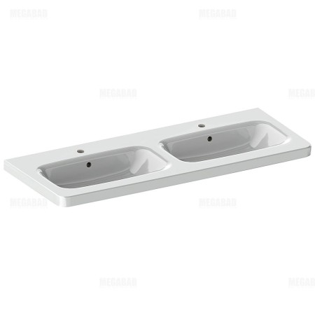 Duravit DuraStyle Möbel-Doppelwaschtisch 130 cm, mit 1 Hahnloch je Becken