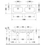 Duravit DuraStyle Möbel-Doppelwaschtisch 130 cm, mit 1 Hahnloch je Becken