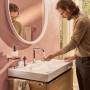 hansgrohe Tecturis S 2-Loch Waschtischarmatur 150 CoolStart mit Ablaufgarnitur