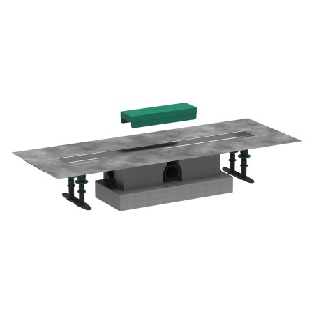 hansgrohe uBox universal Komplettset 70 cm, Standardinstallation für Duschrinnen Fertigsets