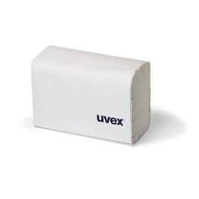 Uvex Reinigungspapier für Brillen weiss silikonfrei 1 Paket