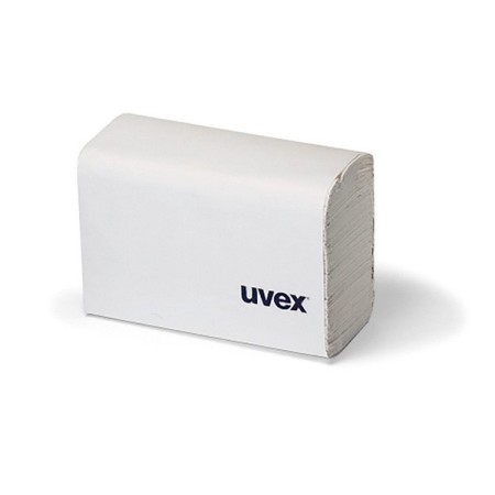 Uvex Reinigungspapier für Brillen weiss silikonfrei 1 Paket
