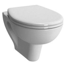 Vaso WC a parete VitrA S20 VitrA Flush 2.0, senza bordo di scarico con sedile Slim Wrap
