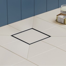 hansgrohe RainDrain Brilliance Komplettset Punktablauf 15/15 cm rückseitig befliesbar