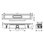 hansgrohe uBox universal Komplettset 60 cm, Standardinstallation für Duschrinnen Fertigsets