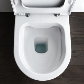 WC a pavimento LAUFEN Kartell a scarico a parete, senza bordo