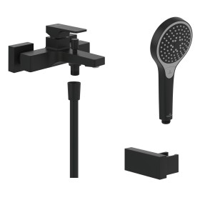 Villeroy & Boch Taro Duschgarnitur mit Brausehalter, Handbrause und Wannenarmatur