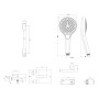 Villeroy & Boch Taro Duschgarnitur mit Brausehalter, Handbrause und Wannenarmatur