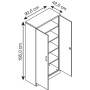 Wolfstahl Büro Stahlschrank - Aktenschrank Tiefschwarz abschliessbar 92x42x195cm, aufgebaut