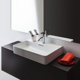 Lavabo da appoggio LAUFEN Val 60 x 42 cm con 1 foro per rubinetto, senza troppopieno