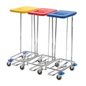 Vermop Meditrans dreifach Wäschewagen ohne Deckel 1 Stück