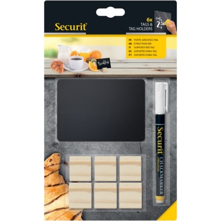 Kreidetafel-Set mit Halter 6 Stück