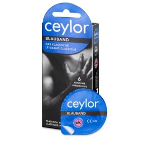 CEYLOR Kondom Blauband mit Reservoir 6 Stück