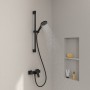 Villeroy & Boch Taro Duschgarnitur mit Brausestange, Handbrause und Aufputz-Duscharmatur