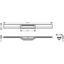 hansgrohe RainDrain Flex Fertigset Duschrinne 80 cm, kürzbar