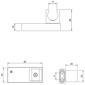 Supporto doccia universale Villeroy & Boch angolare