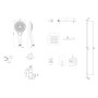 Villeroy & Boch Taro Duschsystem mit Brausehalter, Handbrause und UP-Einhebel-Armatur