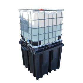 Recycling-IBC-Auffangpalette Gitterrost 1150L Wanne für Vierwegestapler