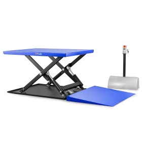 Flacher Scherenhubtisch TABLE-LOW mit Auffahrrampe